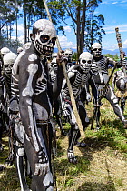 Skeleton warriors, Mount Hagen Show, Western Highlands, Papua New Guinea