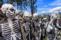 Skeleton warriors, Mount Hagen Show, Western Highlands, Papua New Guinea