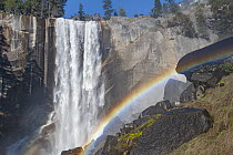 Waterfall and rainbow, Vernal Falls, Yosemite National Park, California