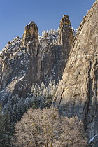 Rock formations, Lower Cathedral Rock, Middle Cathedral Rock, Higher Cathedral Rock, Yosemite National Park, California