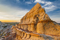 Sandstone rock formations, Theodore Roosevelt National Park, North Dakota