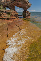Eroded lakeshore, Apostle Islands National Lakeshore, Lake Superior, Wisconsin