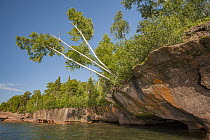 Eroded lakeshore, Apostle Islands National Lakeshore, Lake Superior, Wisconsin