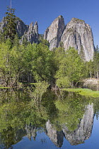 Rock formations, Middle Cathedral Rock, Lower Cathedral Rock, Higher Cathedral Spire, Yosemite National Park, California