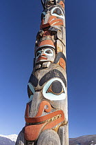 Two Brothers Totem Pole, Jasper National Park, Alberta, Canada