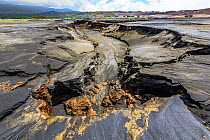 Volcanic mudflow, Mount Yasur, Tanna Island, Vanuatu