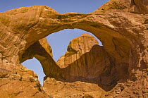 Double Arch,a pothole arch, Arches National Park, Utah