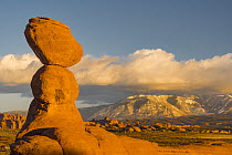 Sandstone formation, La Sal Mountains, Arches National Park, Utah