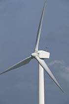 Windmill used for alternative energy on wind farm, Denmark
