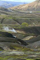 Geothermal activity, Fjallabak Nature Reserve, Landmannalaugar, southeast Iceland