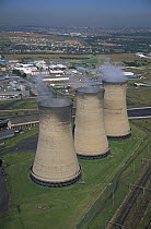 Aerial view of cooling towers at Kelvin Power Station, Johannesburg, South Africa