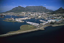 Aerial view of waterfront, Cape Town, South Africa