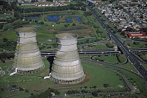 Aerial view of cooling towers at Kelvin Power Station, Johannesburg, South Africa