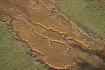 Aerial view of erosion patterns, South Africa