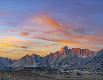 Mountains at sunrise, Owens Valley, Sierra Nevada, California