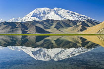High altitude lake and mountain, Khunjerab Pass, China