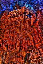 Stalagtites in cave, Guilin, Guangxi, China