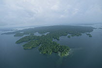 Barro Colorado Island blanketed with lush forest, Gatun Lake, Panama