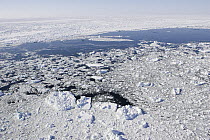 Hudson Bay in spring showing ice break-up, Churchill, Manitoba, Canada