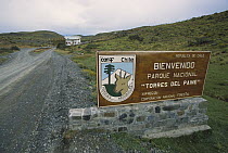 Entrance to Torres del Paine National Park, Patagonia, Chile
