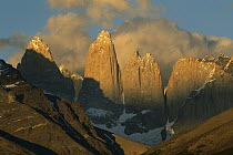 Peaks at sunrise, Torres del Paine National Park, Patagonia, Chile