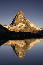 Matterhorn with reflection in Riffelsee Lake, Alps, Switzerland