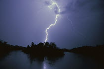 Lightning over Jim Jim Billabong during the rainy season, Kakadu National Park, Australia