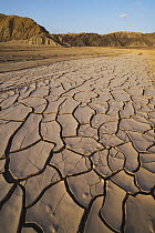 Drought patterns in dry creek bed in Atacama Desert, Chile