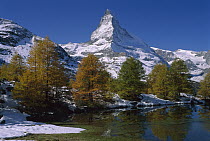 Mountain lake near the Matterhorn, Switzerland