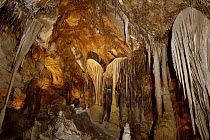 Stalagmites and stalactites in Lehman Caves, Great Basin National Park, Nevada