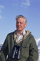 David Attenborough, South Georgia, on location for Life in the Freezer, 1992