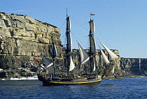 Reconstruction of The Bounty/ The Endeavour for tv series Nomads of the wind, 1992