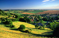 Corton Denham village and surrounding countryside, near Yeovil in Somerset, England.