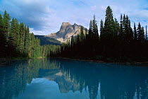Emerald Lake with mountain reflection, Jasper NP, Canada