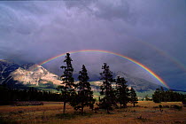 Rainbow over Miette Range, Jasper NP, Canada