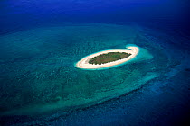 Coral Cay aerial shot, Capricorn bunker group. Great Barrier Reef, Queensland Australia