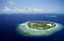 Island aerial view, the Maldives