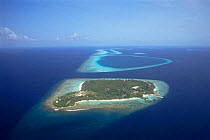 Aerial view of islands, the Maldives, Indian Ocean