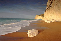 The beach at Durdle Dor, Dorset, England.