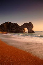 The beach at Durdle Dor, Dorset, England.