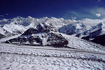 Fedchenko glacier in Tien Shan Mountains, Kazakhstan, Kirgezia