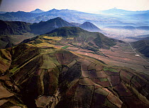 Deforested hillsides north of Quito, Ecuador, South America