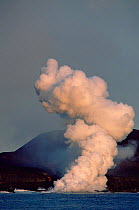 Volcanic eruption, Cabo Hammond, Fernandina Island, Galapagos, February 1995.
