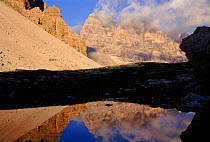 Mountain reflection, Dolomites, Italy