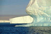 Wave cut notch on iceberg near Hope Bay, Antarctic Penninsula
