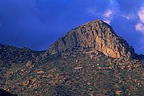 Evening light hitting mountains near Iearapetra, Crete April 1996