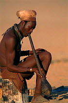 Himba married man in traditional dress, Kaokoland, Namibia. 1999.
