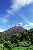 Arenal volcano erupting Costa Rica, October 1995