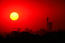 Johannesburg skyline at sunset. South Africa