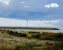 Tornado over the Baltic Sea. Gotland Island, Sweden. July